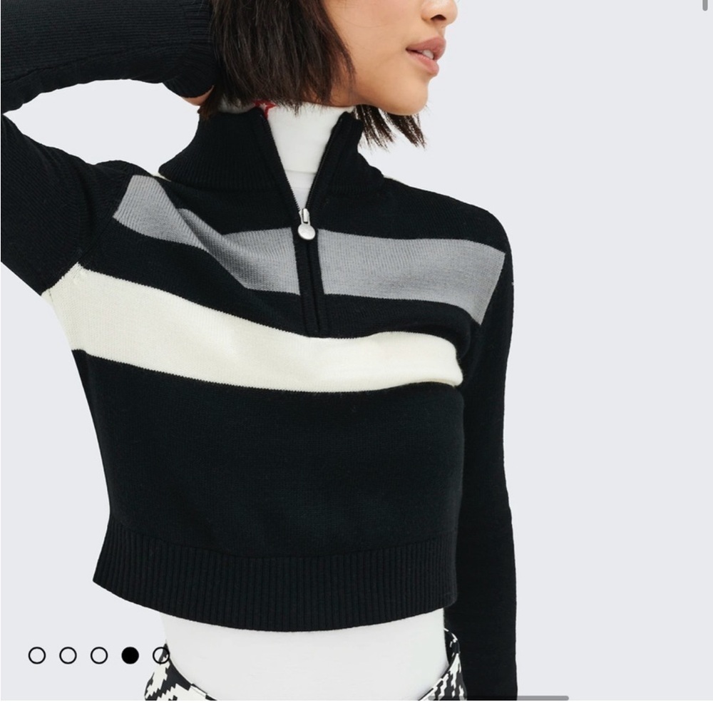 NWT perfect moment Mania black crop sweater
